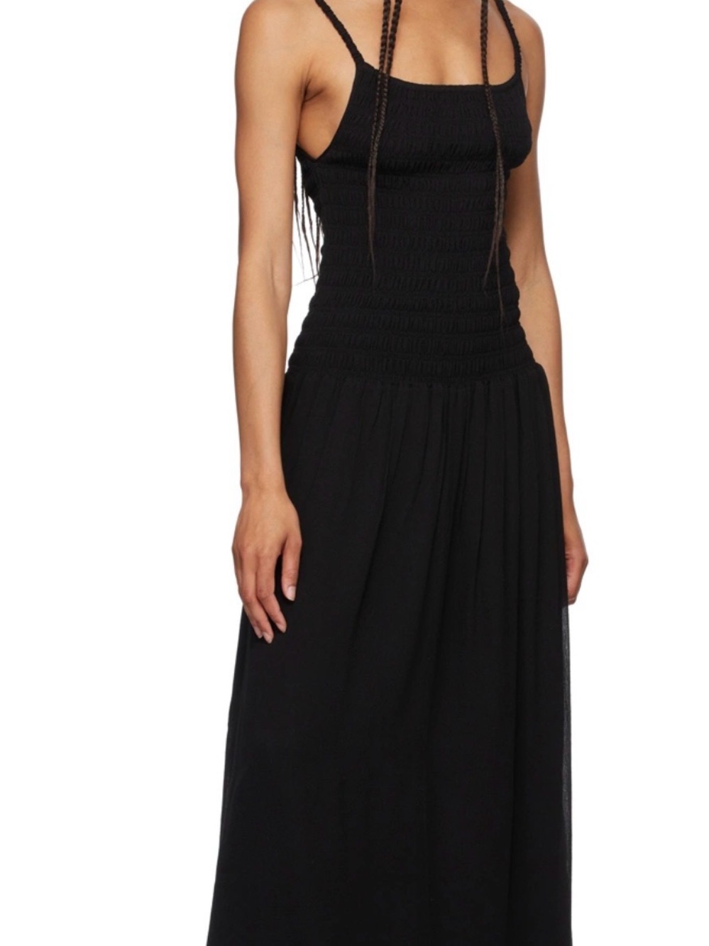 Toteme Black Smocked Maxi Dress - Picture 3 of 6